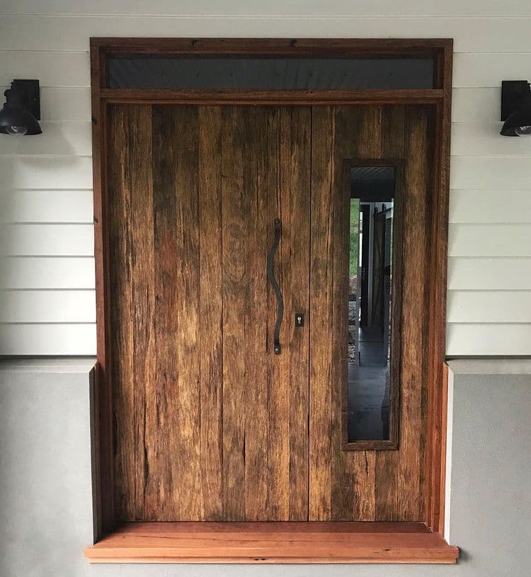 Recycled timber door